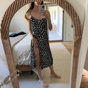 Reformation Crimini Black & White Slip Dress | Black Cat Size 0